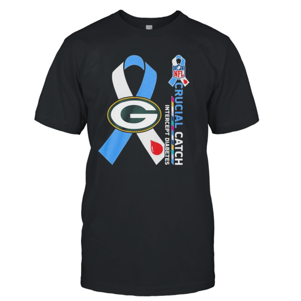 NFL Green Bay Packers Crucial Catch Intercept Diabetes Shirt