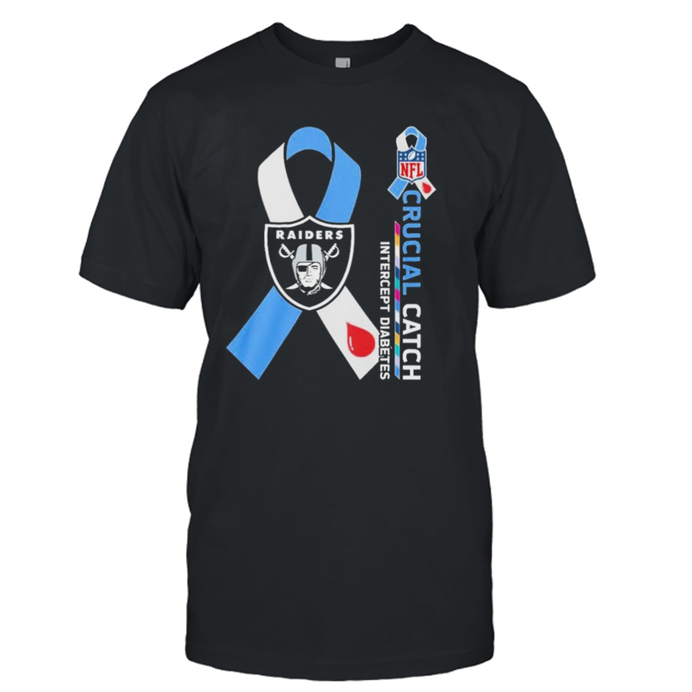 NFL Las Vegas Raiders Crucial Catch Intercept Diabetes Shirt