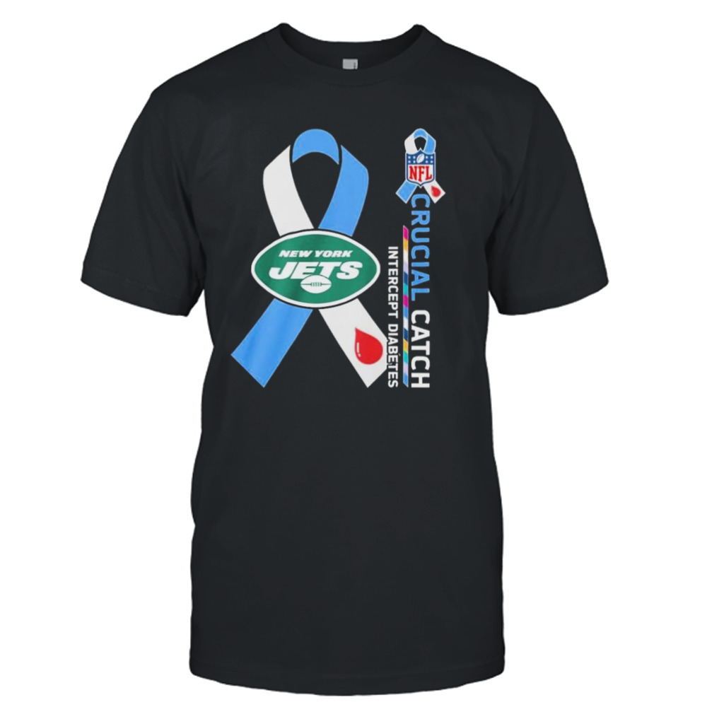 NFL New York Jets Crucial Catch Intercept Diabetes Shirt