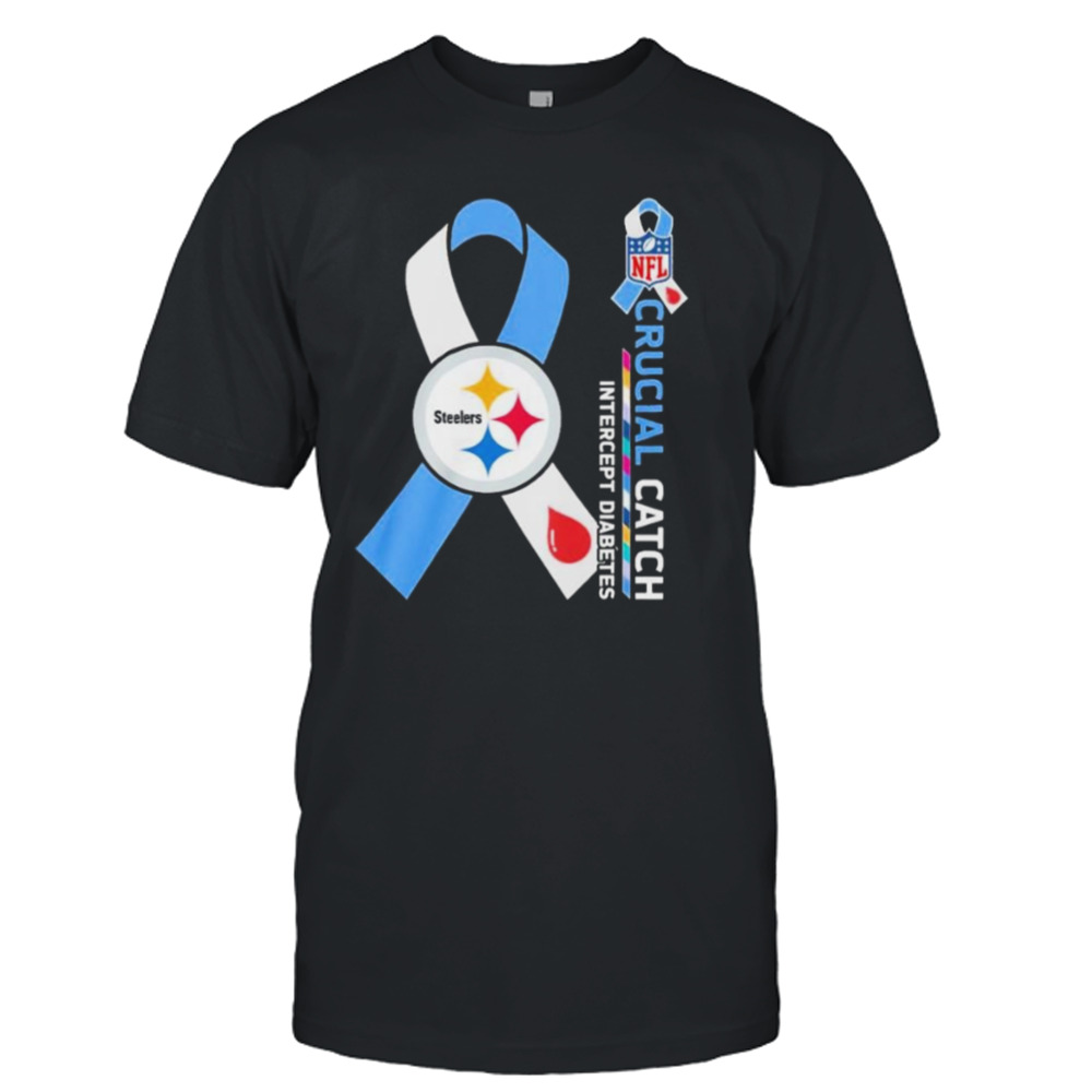 NFL Pittsburgh Steelers Crucial Catch Intercept Diabetes Shirt