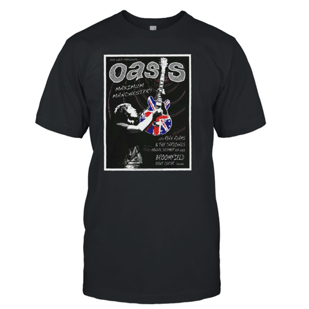 Original Silkscreen Concert Oasis With Ryan Adams And The Cardinals shirt