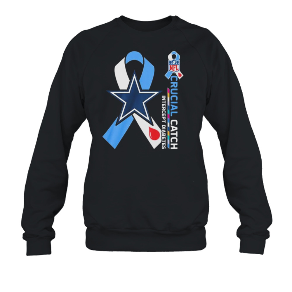 Dallas Cowboys Crucial catch intercept Diabetes NFL shirt - Guineashirt  Premium ™ LLC