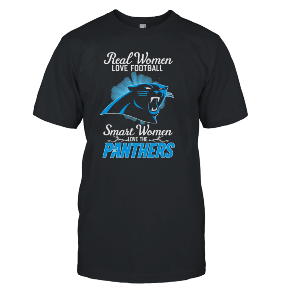 Real women love football smart women love the Carolina Panthers 2023 logo shirt