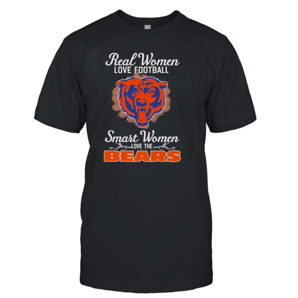 Real women love football smart women love the Chicago Bears 2023 logo shirt