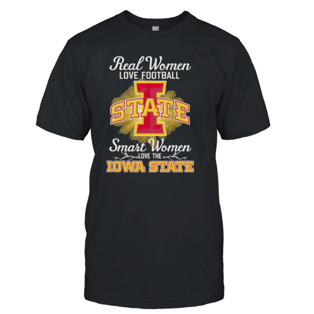 Real women love football smart women love the Iowa State Cyclones 2023 logo shirt