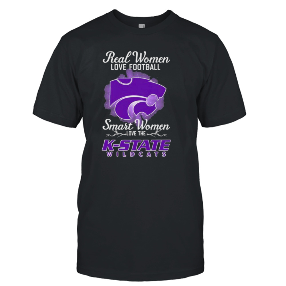 Real women love football smart women love the K-State Wildcats 2023 logo shirt