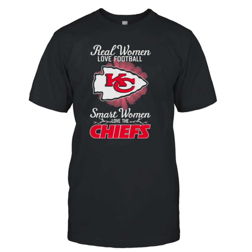 Real women love football smart women love the Kansas City Chiefs 2023 logo shirt