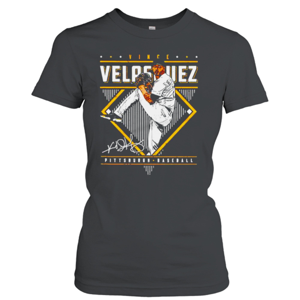vince Velasquez Pittsburgh Pirates baseball diamond name shirt 2 Ladies T-Shirt
