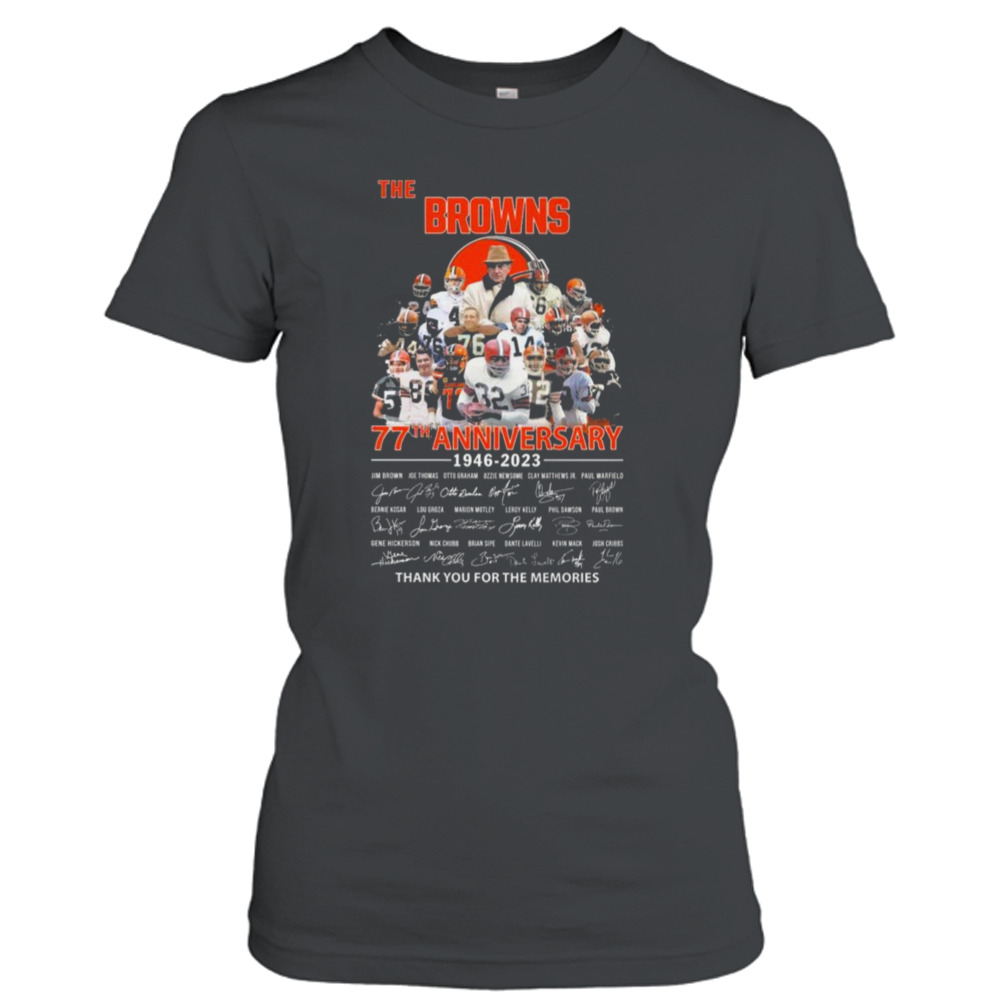 The Cleveland Browns 77th Anniversary 1946-2023 Thank You For The