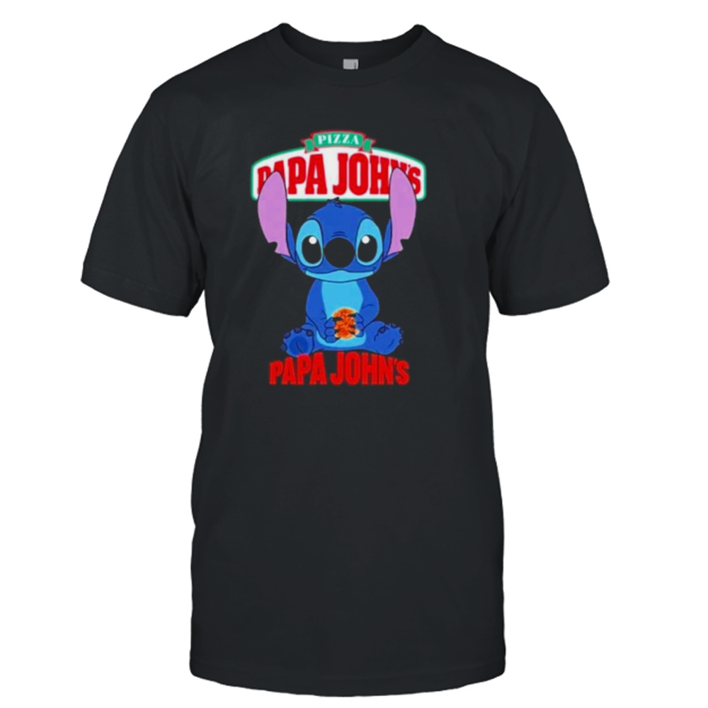 Baby Stitch hug Pizza Papa John’s shirt