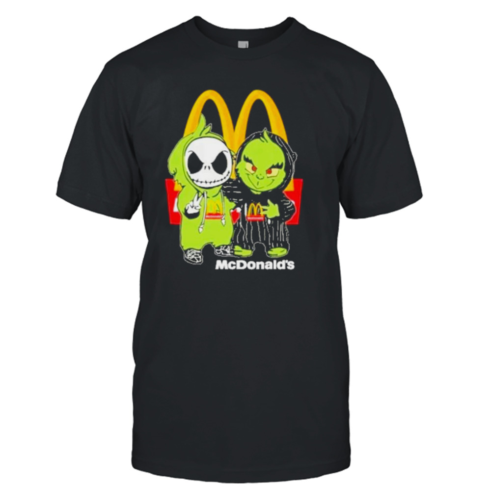Jack Skellington and Grinch McDonalds friends shirt