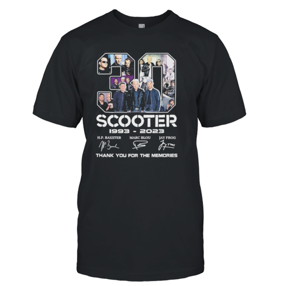 Scooter 30 years 1993-2023 thank you for the memories signatures shirt