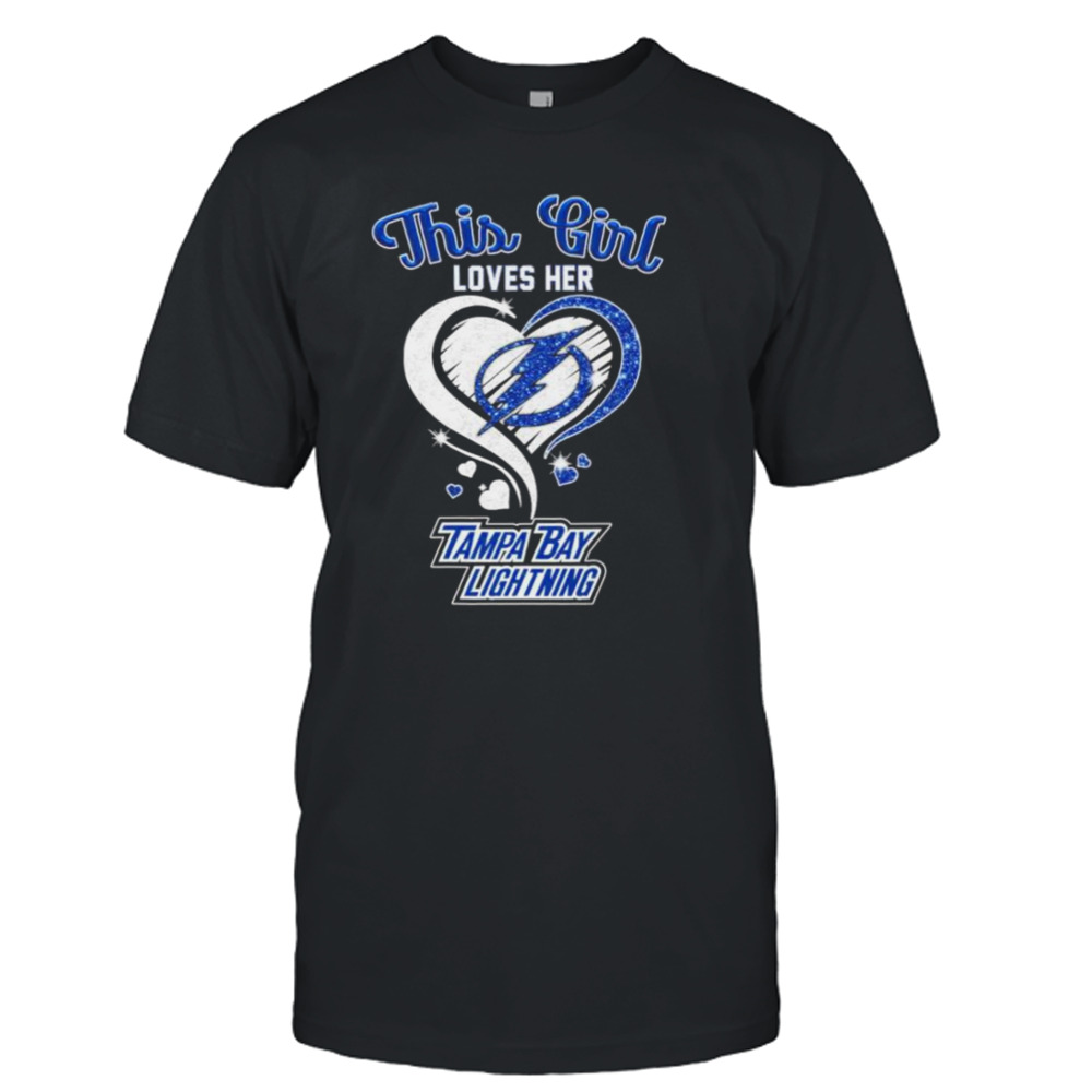 This girl loves her Tampa Bay Lightning diamond heart shirt