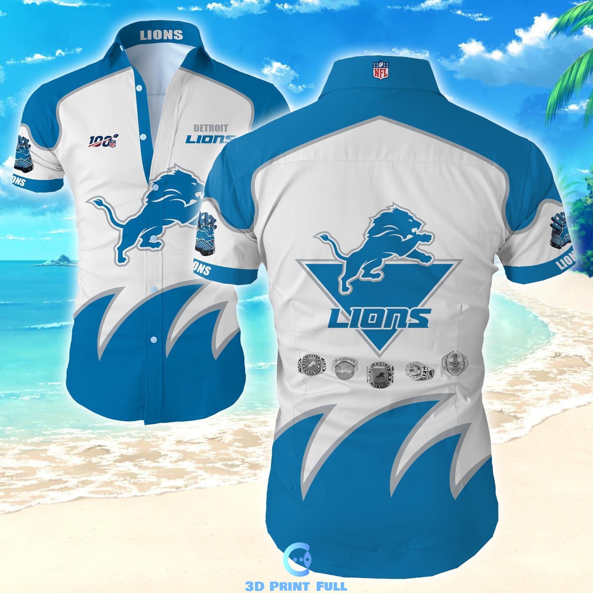 Beach Shirt Nfl Detroit Lions Hawaiian Shirt