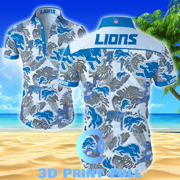 Beach Shirt Nfl Detroit Lions Hawaiian Shirt Summer Button Up For Fans