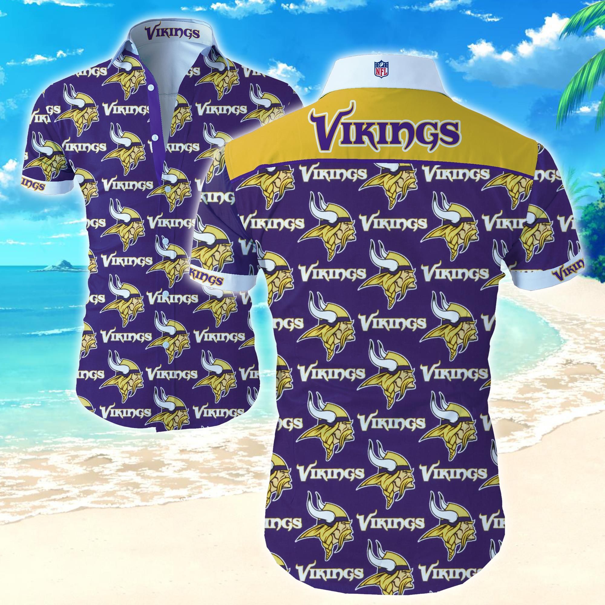 Beach Shirt Nfl Minnesota Vikings Hawaiian Shirt Rryek