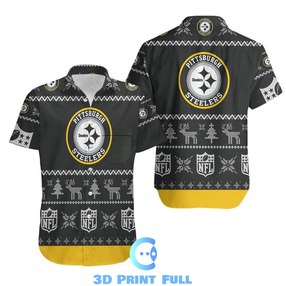 Beach Shirt Pittsburgh Steelers ugly christmas All over print printed sweatshirt ugly Hawaiian Shirt