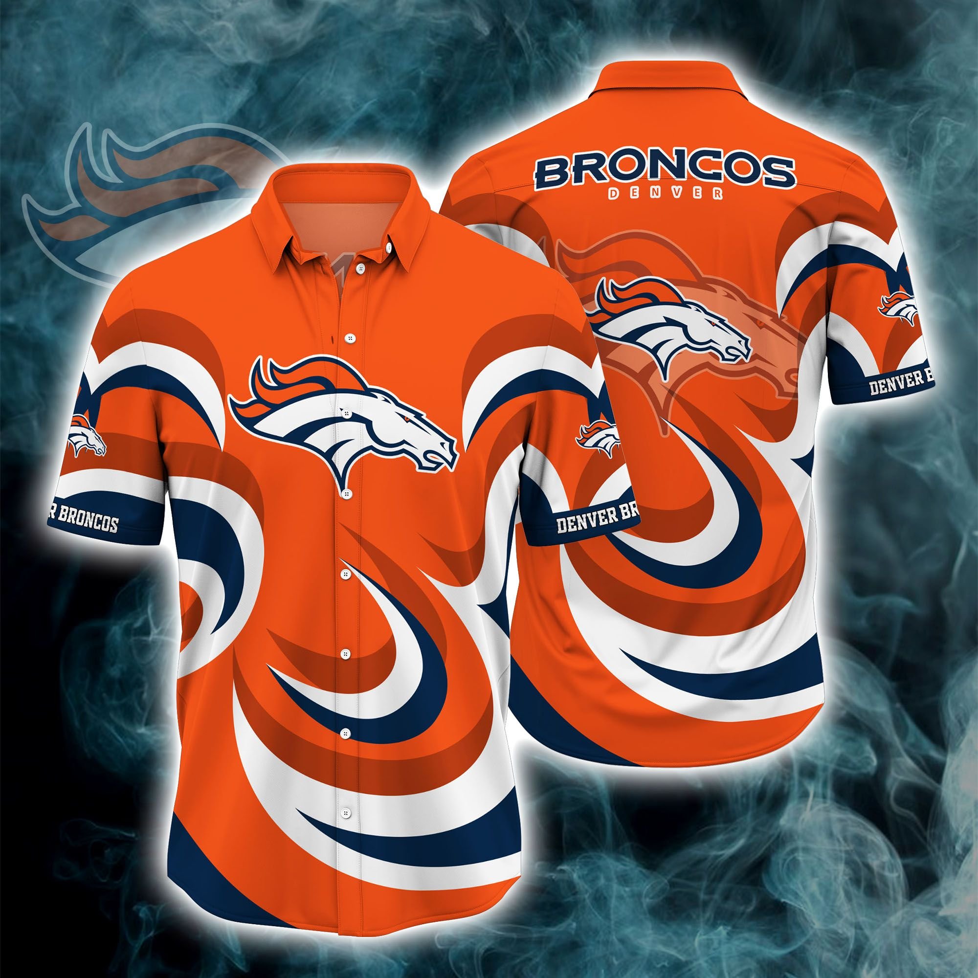 Denver Broncos NFL Hawaiian Hoodie All over print Clothing DTAll over print133070