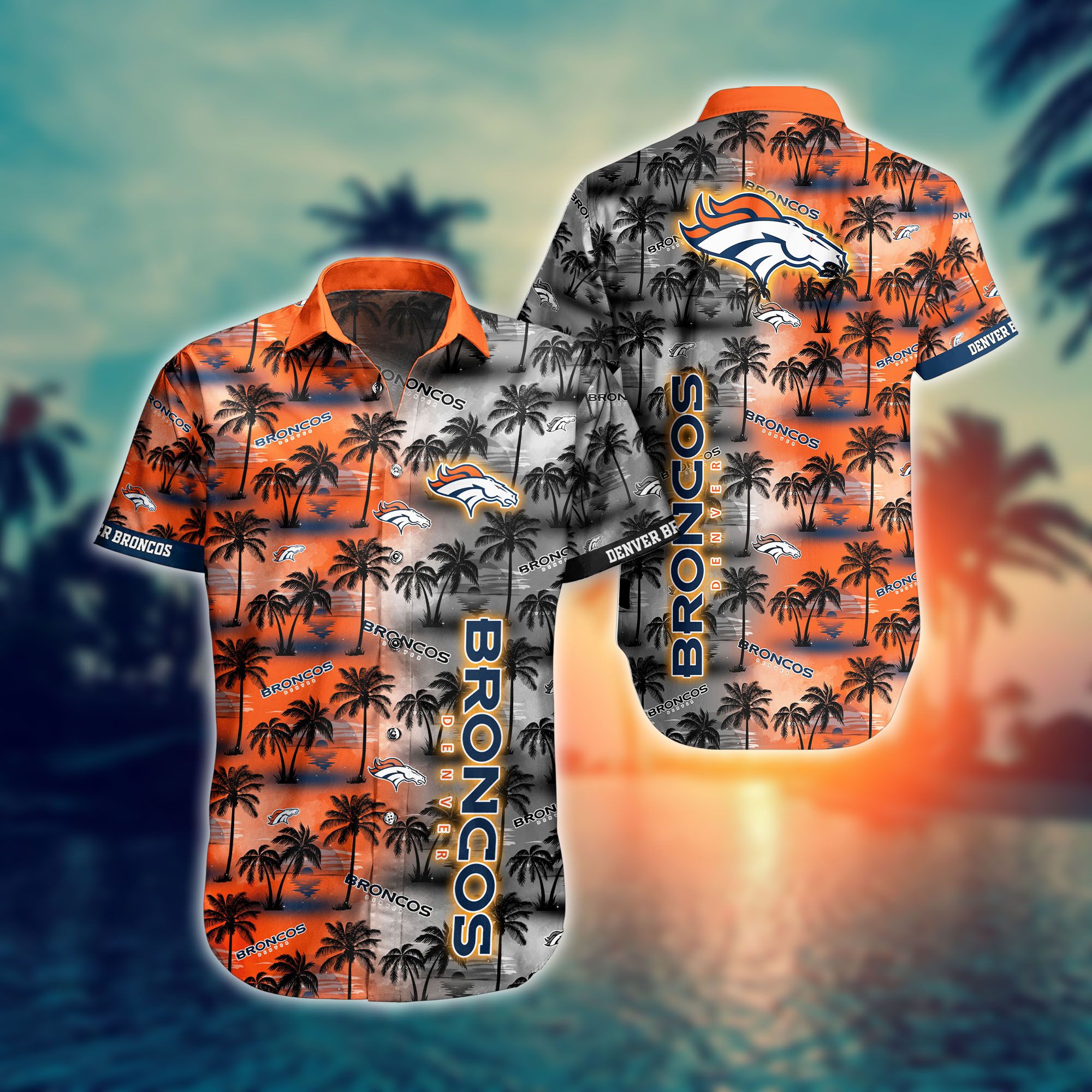 Denver Broncos NFL Hawaiian Shirt & Short For Fans