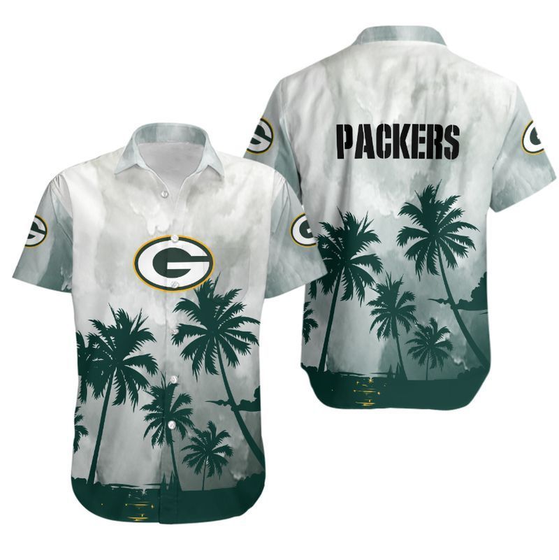 Green Bay Packers Coconut Trees NFL Gift For Fan Hawaiian Graphic Prin