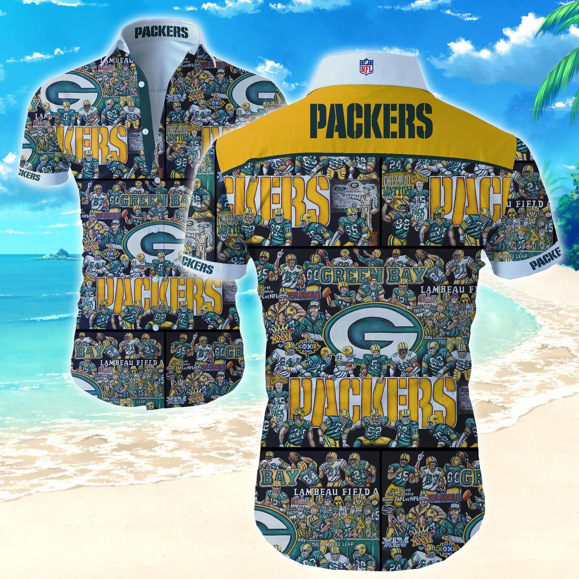 Green Bay Packers Hawaiian Aloha Shirt For Awesome Fans