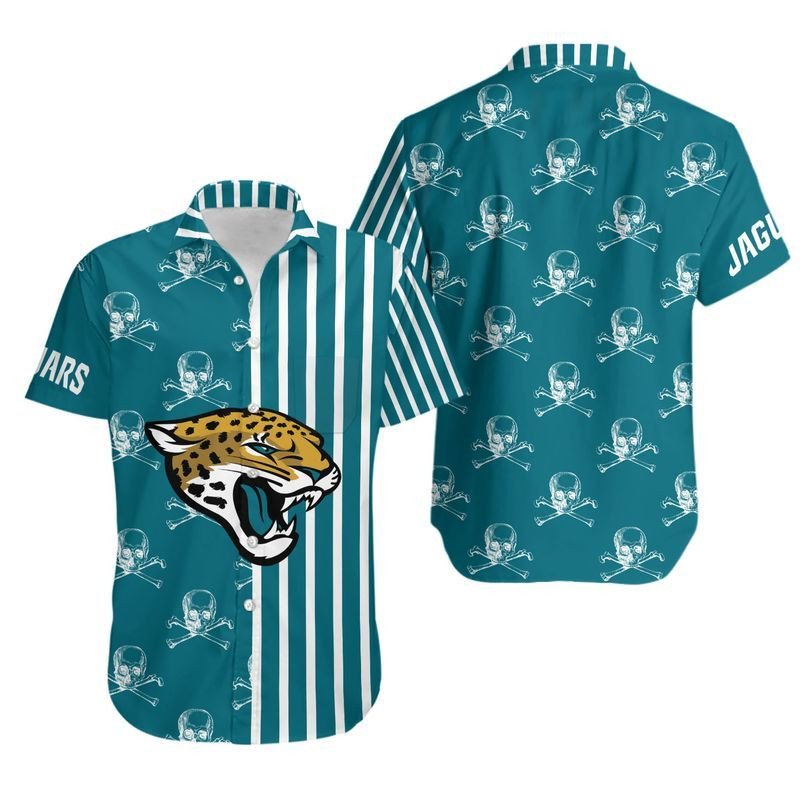 Jacksonville Jaguars Stripes and Skull Hawaii Shirt and Shorts Summer