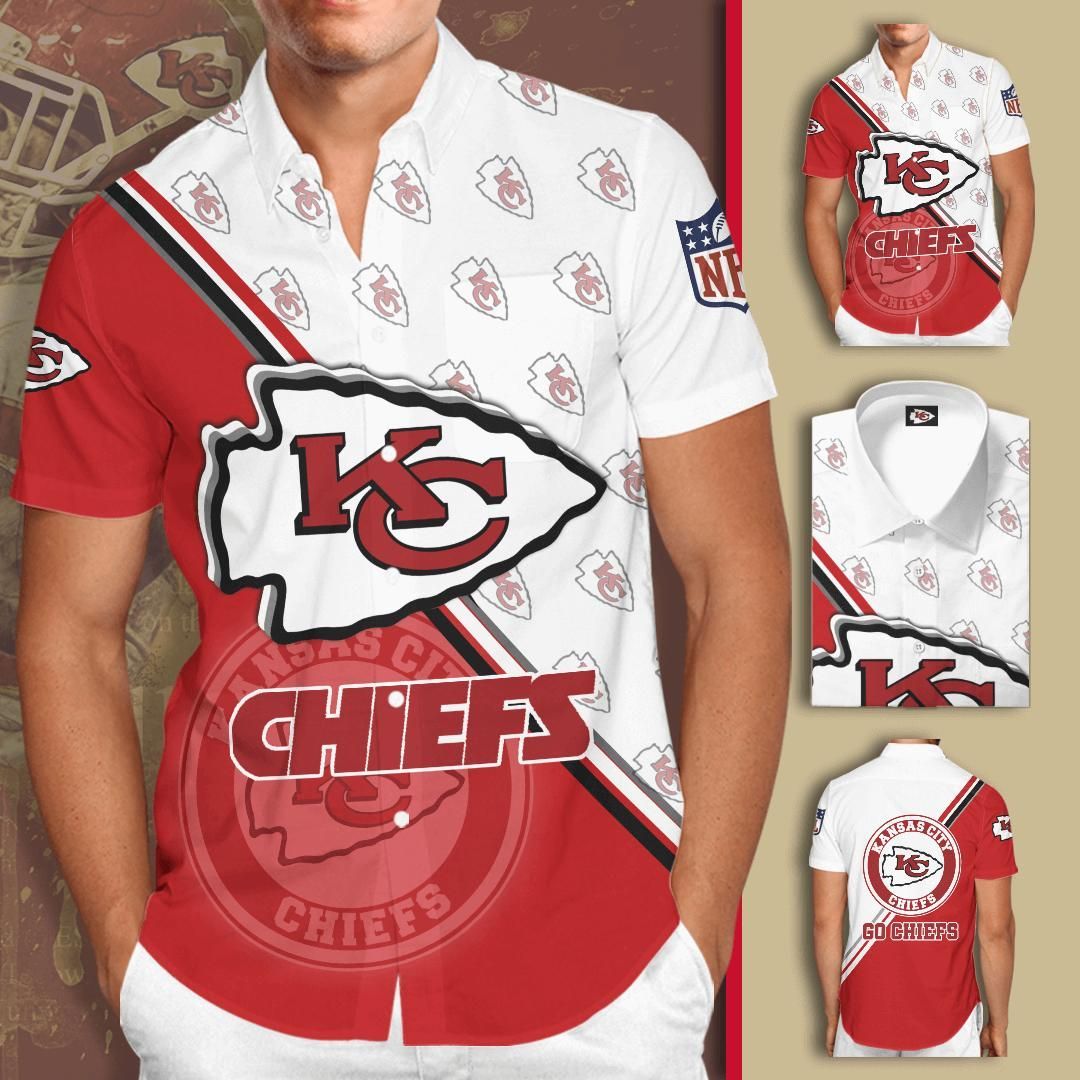Kansas City Chiefs 5 NFL Gift For Fan Hawaiian Graphic Print Short Sle