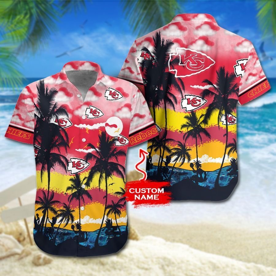 Kansas City Chiefs NFL Gift For Fan Personalized Hawaiian Graphic Prin