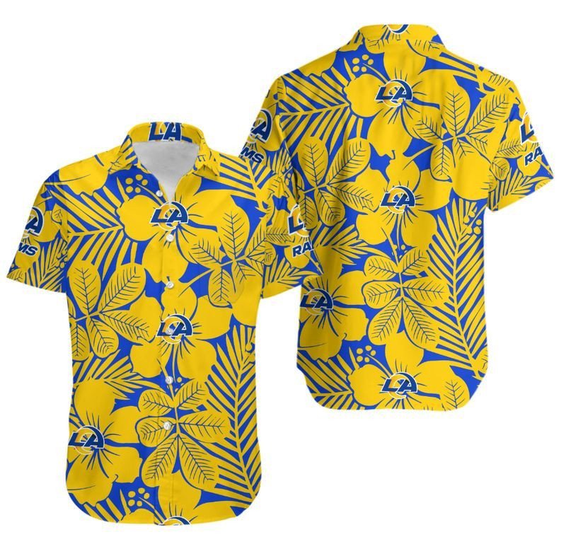 Los Angeles Rams Flower Hawaii Shirt and Shorts Summer Collection H97