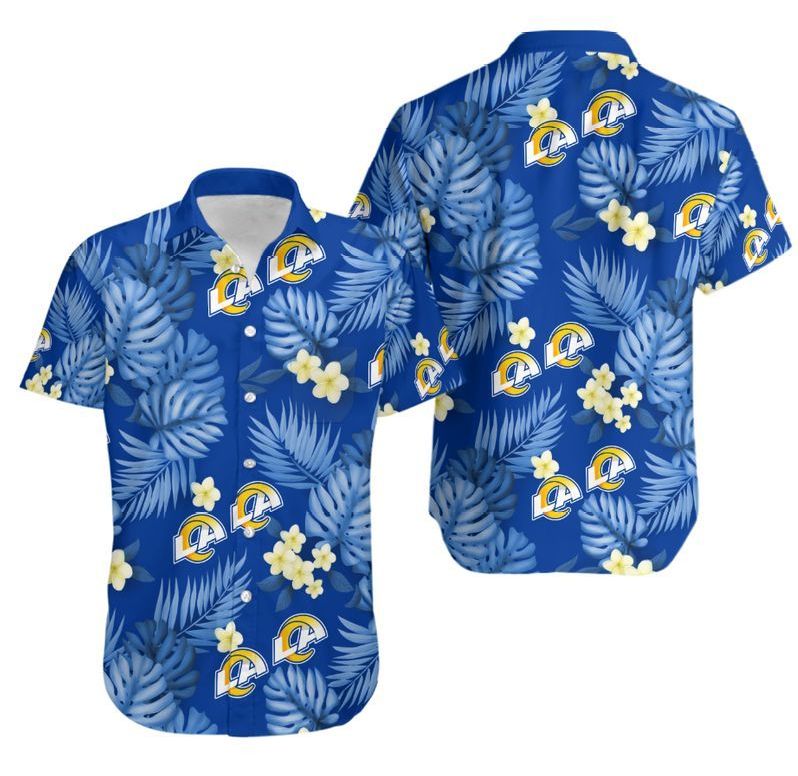 Los Angeles Rams NFL Gift For Fan Hawaii Shirt and Shorts Summer Colle