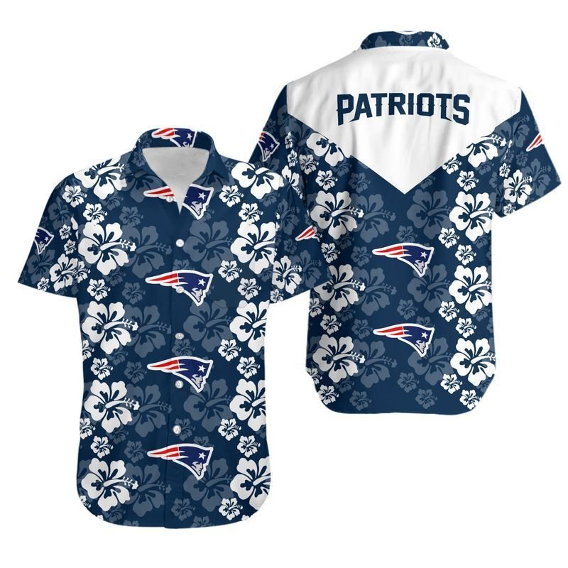 New England Patriots Flowers Hawaii Shirt and Shorts Summer Collection