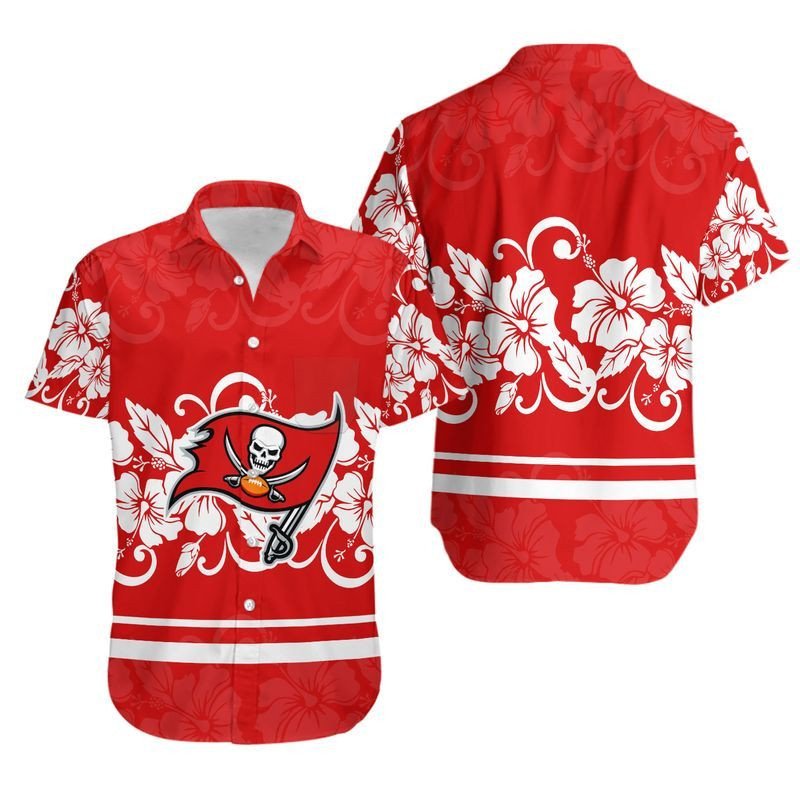 Tampa Bay Buccaneers Hibiscus Flowers Hawaii Shirt and Shorts Summer C