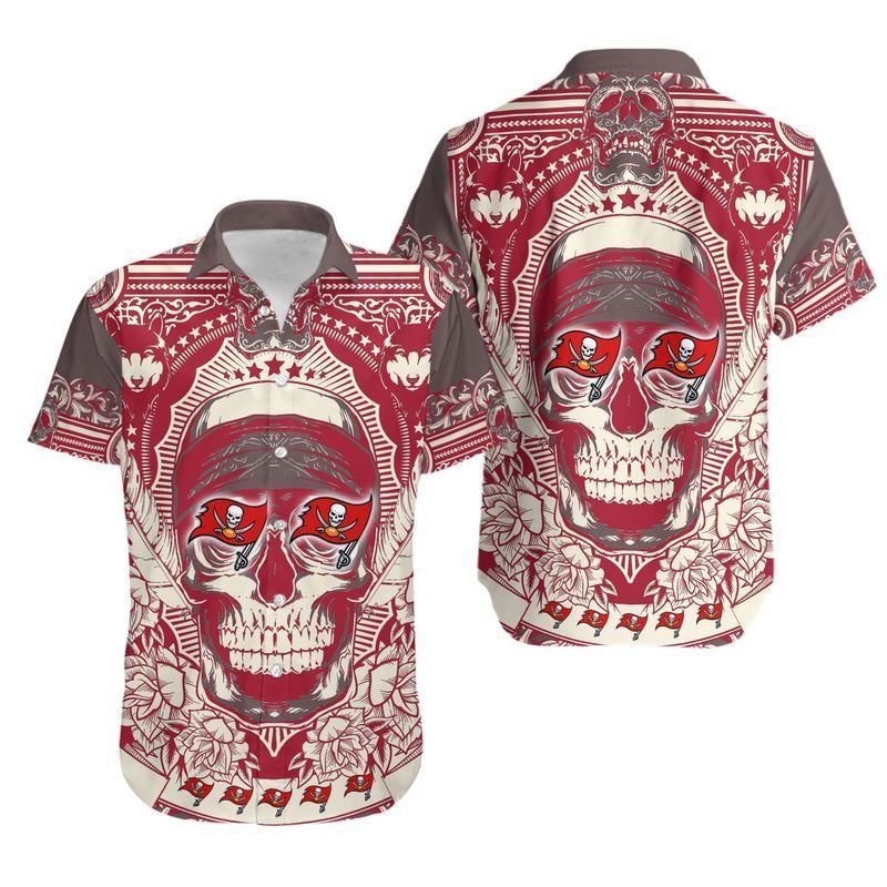 Tampa Bay Buccaneers Skull NFL Gift For Fan Hawaii Shirt and Shorts Su