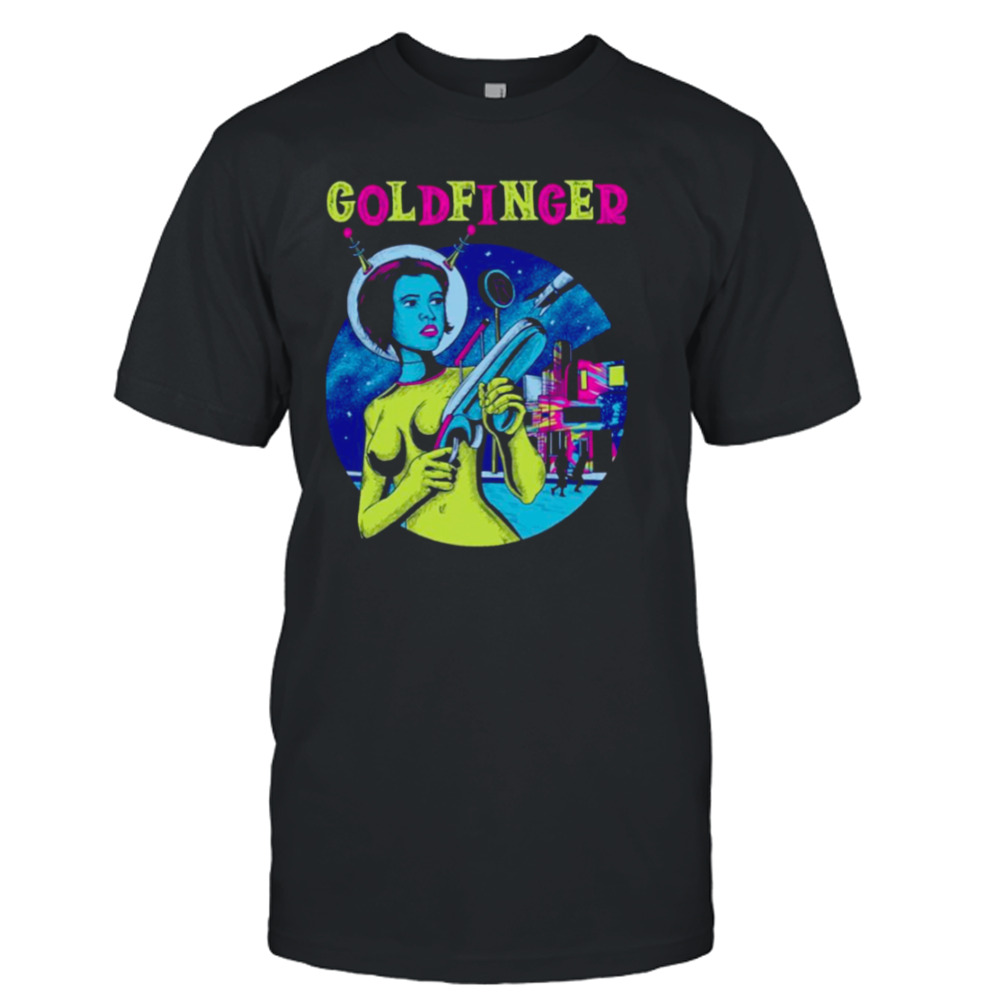Light Blue Goldfinger Band Vintage shirt
