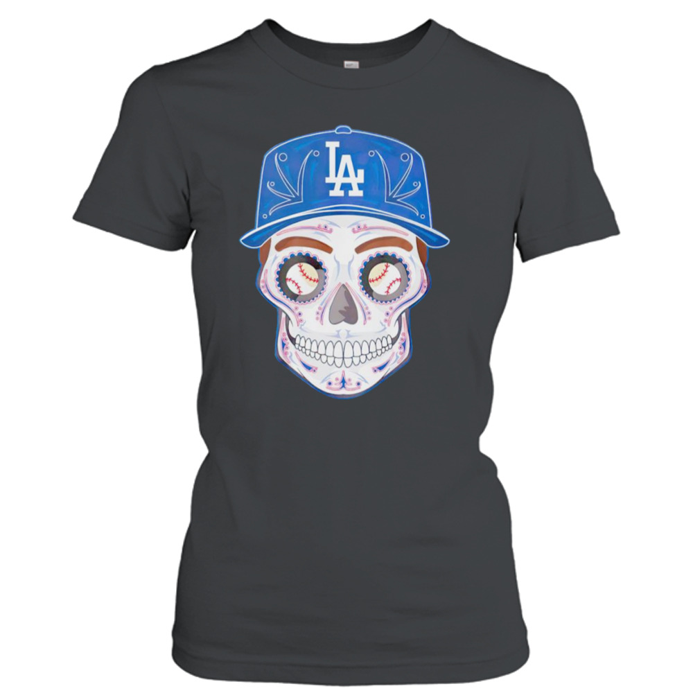 Los Angeles Dodgers For Life Skull Design Shirt Hoodie Sweater