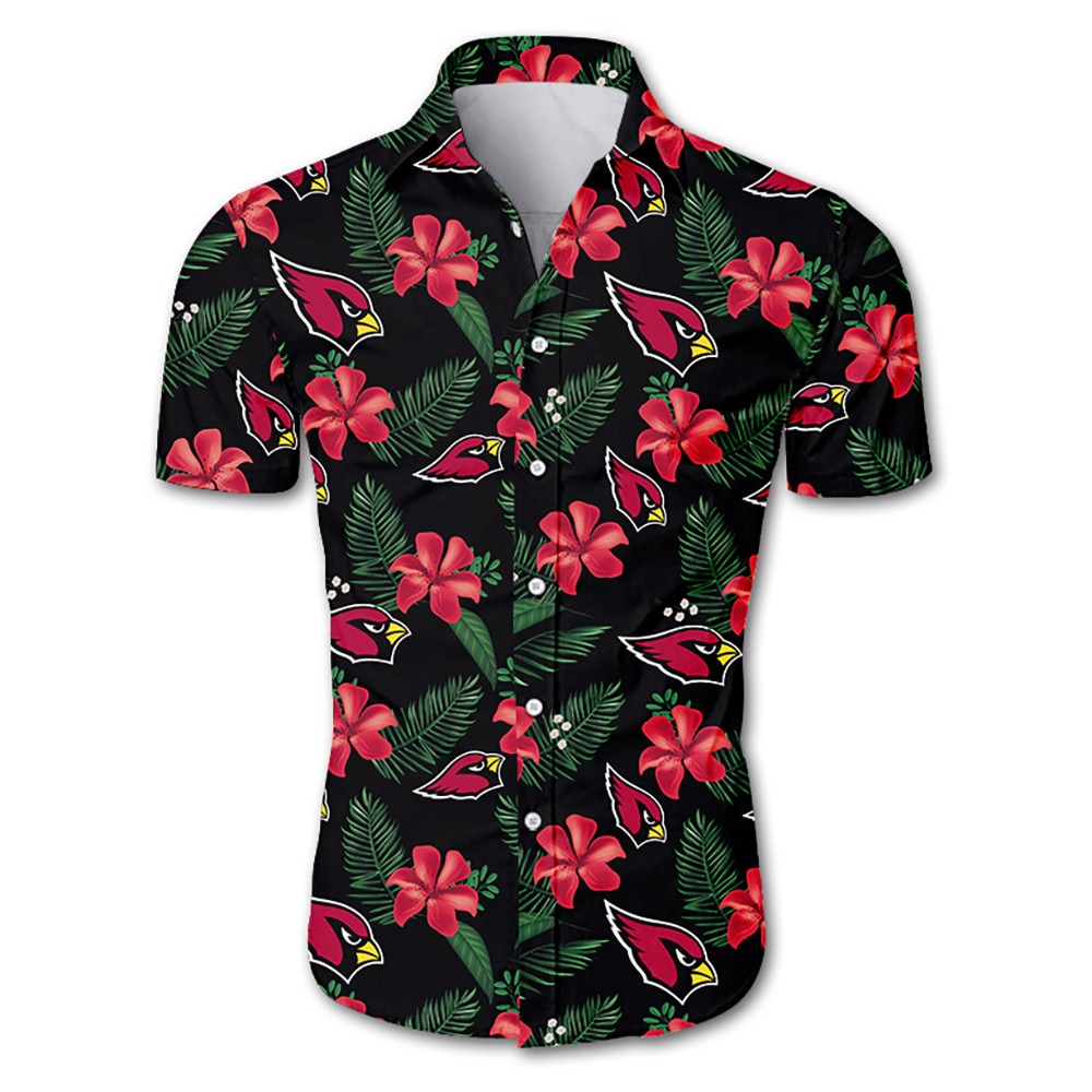 Arizona Cardinals Hawaiian Shirt Tropical Flower summer 2020