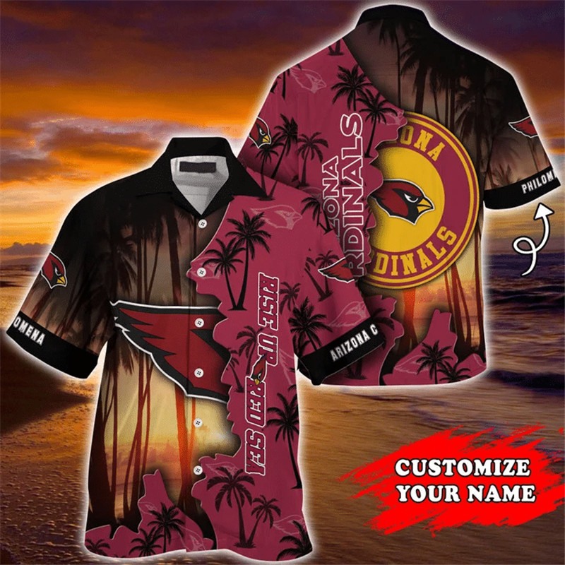 Arizona Cardinals Hawaiian Shirt tropical island personalized
