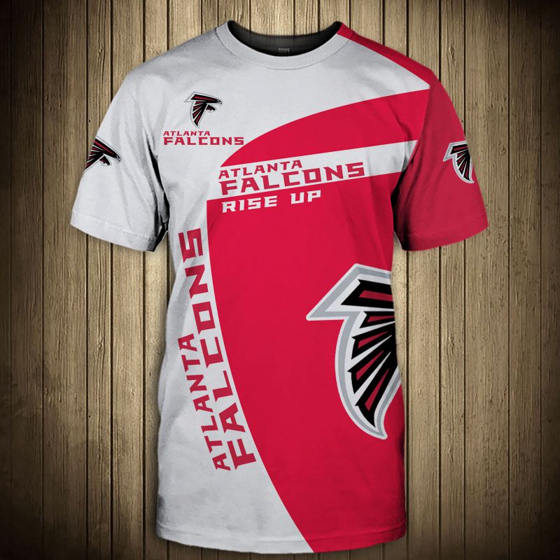 Atlanta Falcons T-shirt 3D “Rise up” slogan Short Sleeve