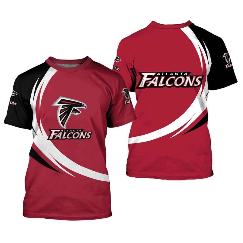 Atlanta Falcons T-shirt curve Style gift for men