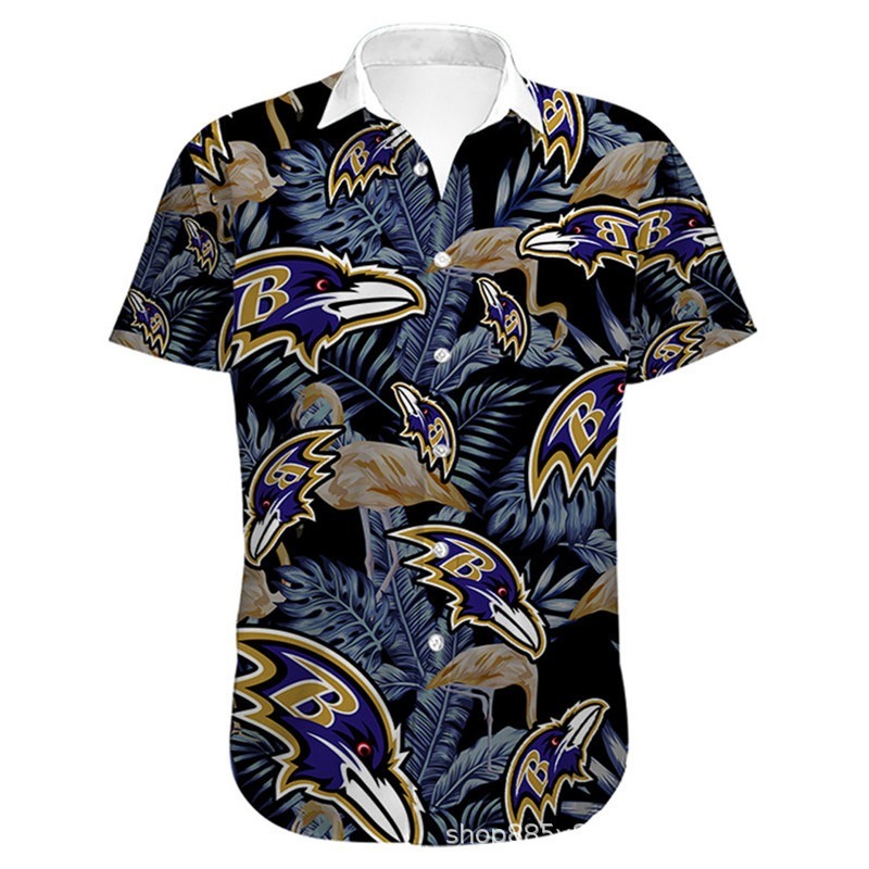 Baltimore Ravens Hawaiian Shirt flower summer 2022 gift for fans