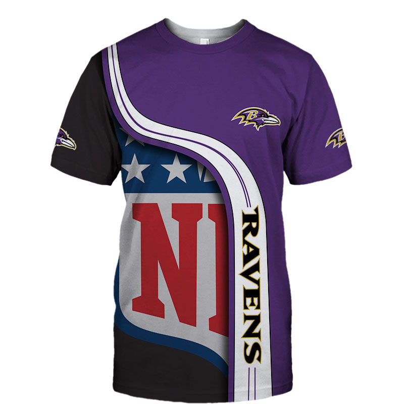 Baltimore Ravens T-shirt 3D summer 2020 Short Sleeve gift for fan