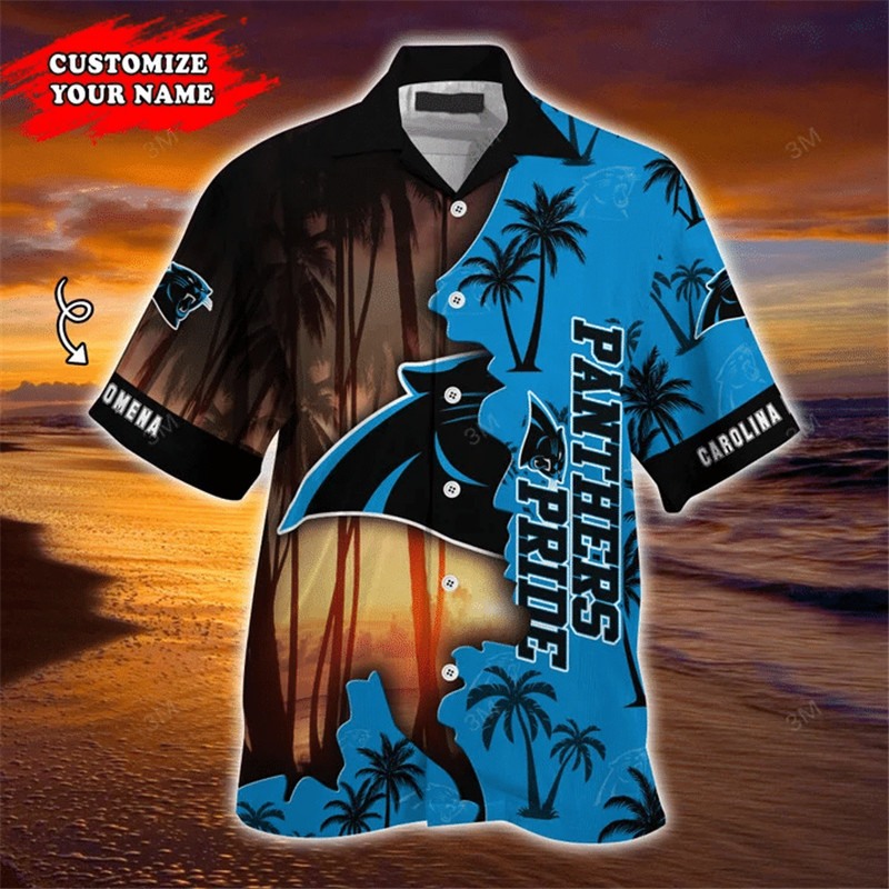 Carolina Panthers Hawaiian Shirt tropical island personalized