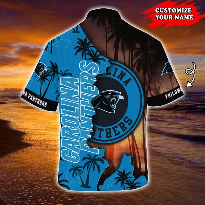 Carolina Panthers Hawaiian Shirt tropical island personalized