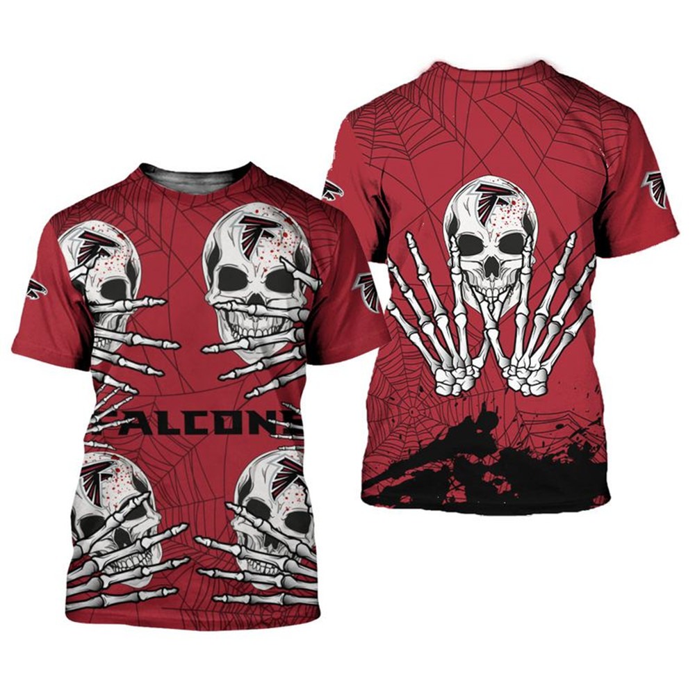 Atlanta Falcons T-shirt skull for Halloween graphic