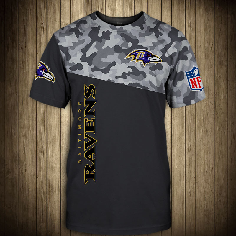 Baltimore Ravens Tshirt 3D Military Short Sleeve O Neck gift for fan