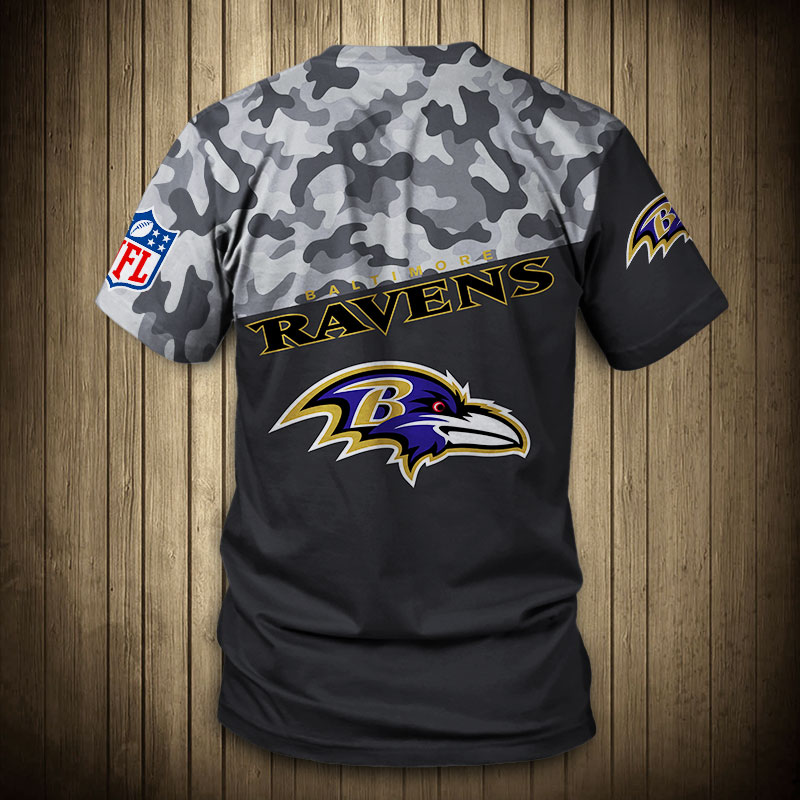 Baltimore Ravens Tshirt 3D Military Short Sleeve O Neck gift for fan