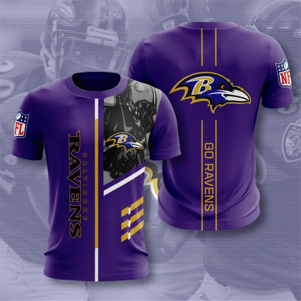 Baltimore Ravens T-shirt 3D Performance Short Sleeve