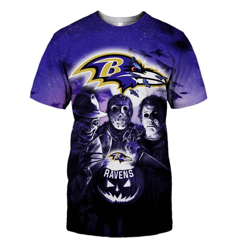 Baltimore Ravens T-shirt Halloween Horror Night gift for fan