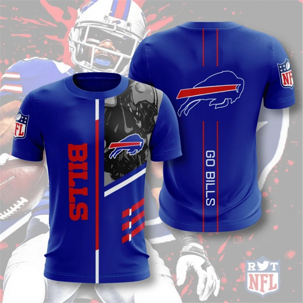 Buffalo Bills T-shirt 3D Performance Short Sleeve