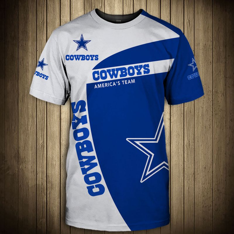 Dallas Cowboys T-shirt 3D “America's Team ” slogan Short Sleeve